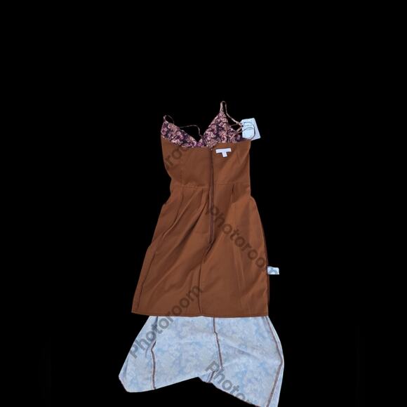 Chelsea28 women's XS sleevless faux wrap in mauve midi dress - Picture 8 of 11